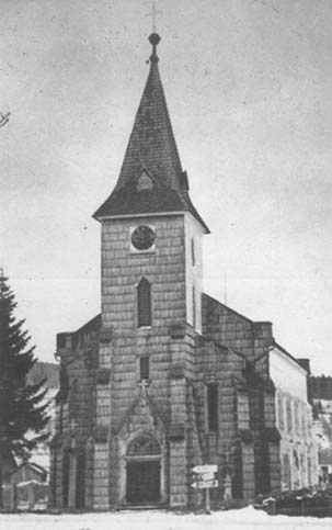Kostel na Kvild  r.1945