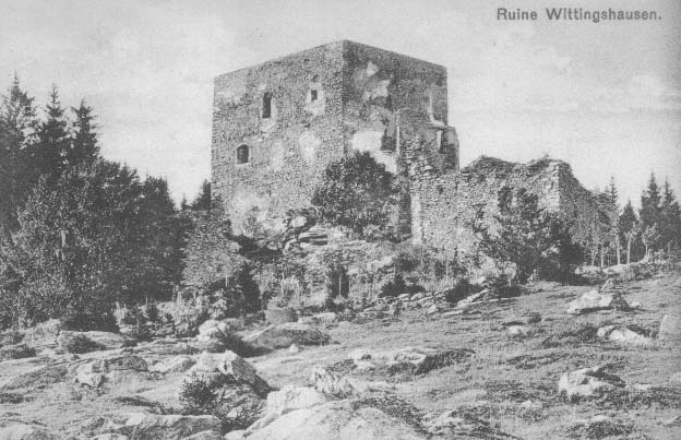 Zcenina hradu Vtkv Kmen  r.1908