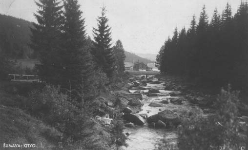 Soutok Vydry s Hamerskm potokem  r.1935