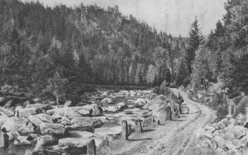 Cesta podl Vydry pod Turnerovou chatou  r.1908