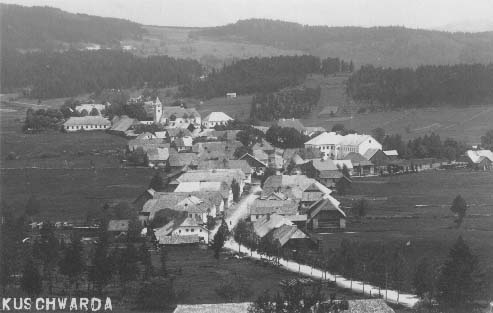 Pes obec prochzela Zlat stezka  r.1930