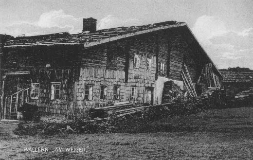 Ve Volarech se soustřeďovalo celé hospodářství do jednoho domu, jako je tento ve čtvrti Weiger  r.1925