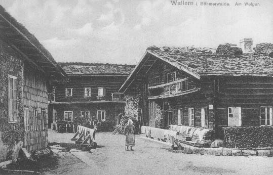 Můstek přes volarský potok ve čtvrti Weiger r.1914