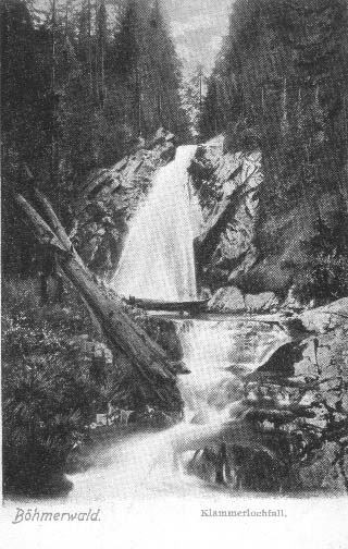 Bl str, romantick vodopd na Blm potoce  r.1905