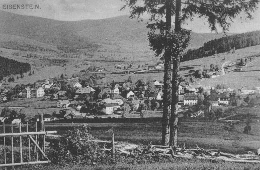 Pohled na eleznou Rudu,v pozad pik  r.1919