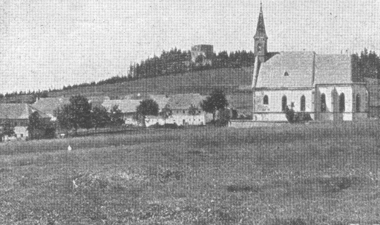 Kostel a hrad  r.1911